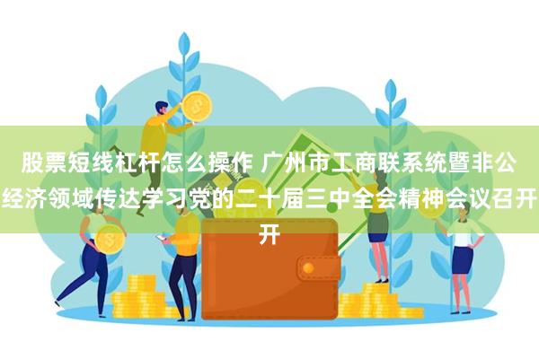 股票短线杠杆怎么操作 广州市工商联系统暨非公经济领域传达学习党的二十届三中全会精神会议召开