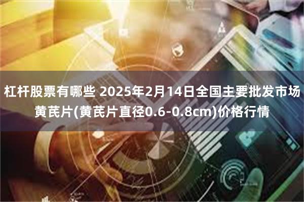 杠杆股票有哪些 2025年2月14日全国主要批发市场黄芪片(黄芪片直径0.6-0.8cm)价格行情